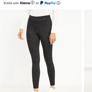 Ann Taylor Loft black grey leopard ponte leggings NWT New size small original 70